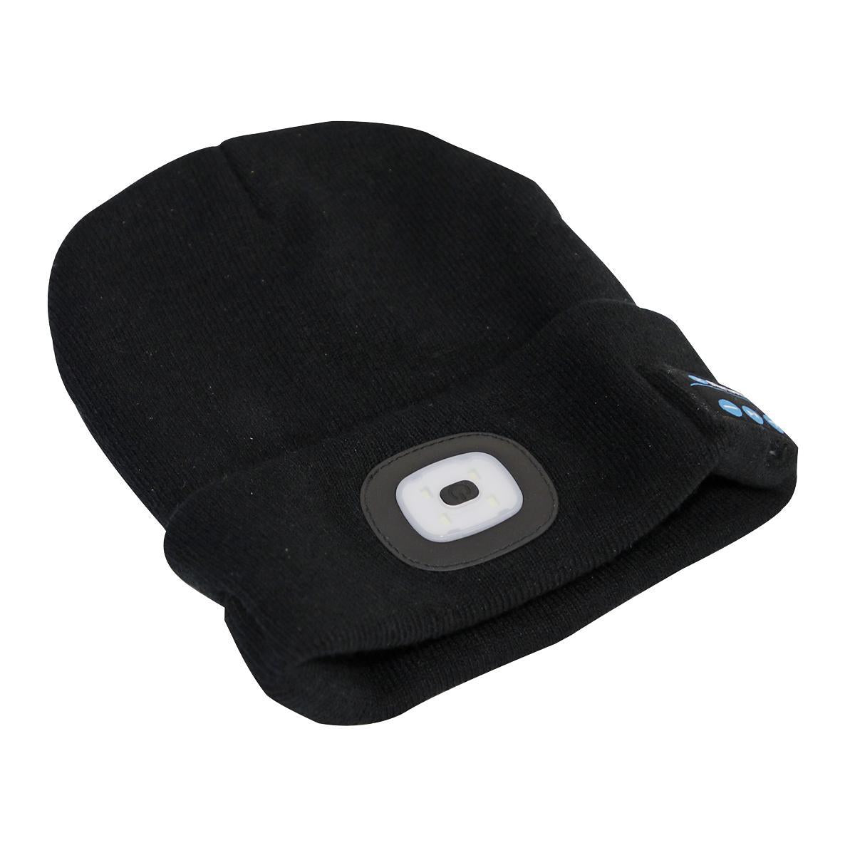 Beanie Hat 4 SMD LED USB Rechargeable with Wireless Headphones