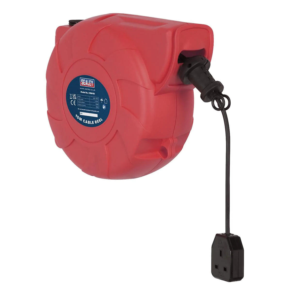 Cable Reel System Retractable 15m 1 x 230V Socket