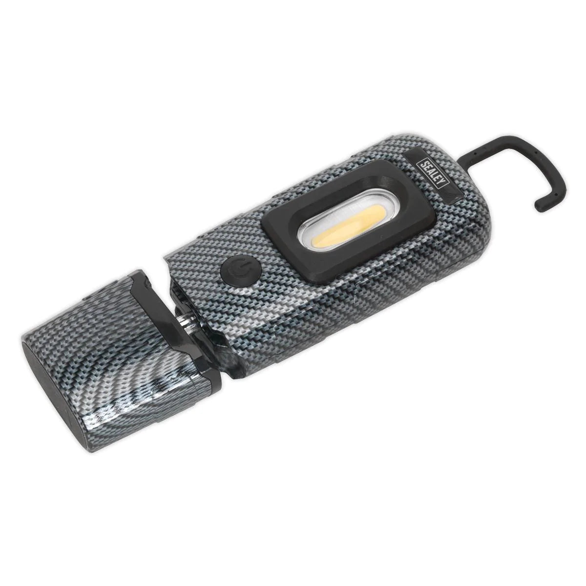 Rechargeable 360 Degree Inspection Light 3W COB & 1W SMD LED Carbon Fibre Effect