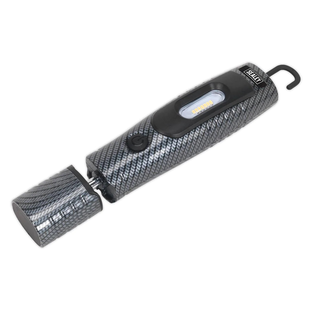 Rechargeable 360 Degree Inspection Light 7 SMD & 3W SMD LED Carbon Fibre Effect Lithium-ion