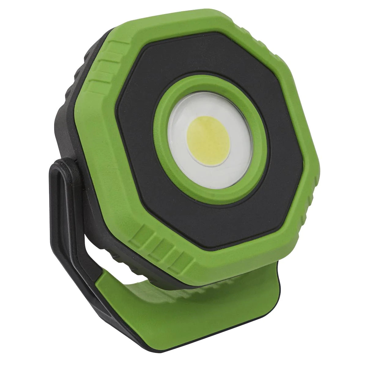 带磁铁的可充电袖珍泛光灯 360 度 7W COB LED - 绿色