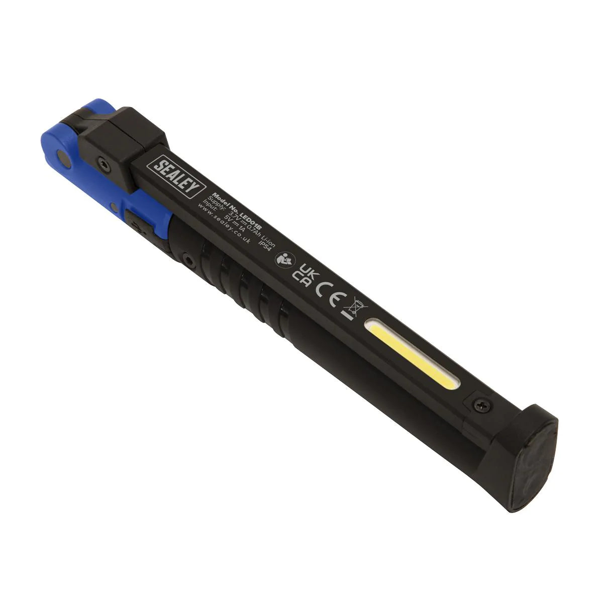 Rechargeable Slim Folding Pocket Light 2 COB & 1 SMD LED - Blue