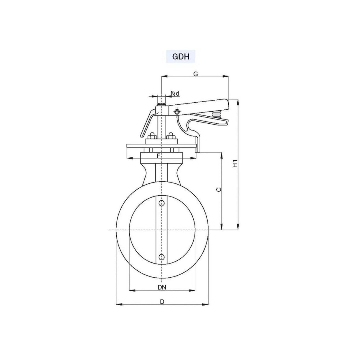 Econex GDH3 DN250 High Temperature Butterfly Valve