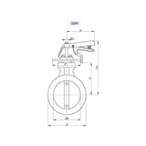 Econex GDH3 DN250 High Temperature Butterfly Valve